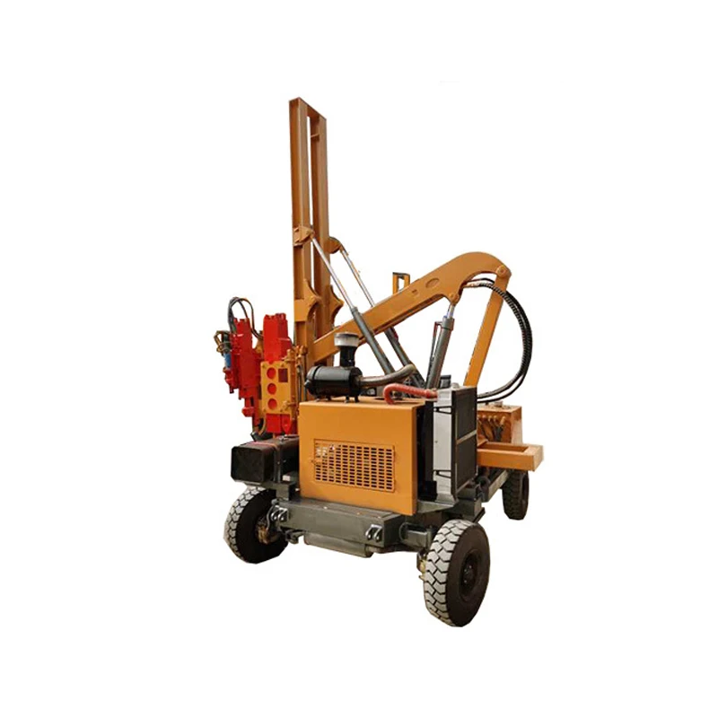hydraulic hammer pile driver solar ramming machine for solar project hydraulic post installation highway guardrail pile driver