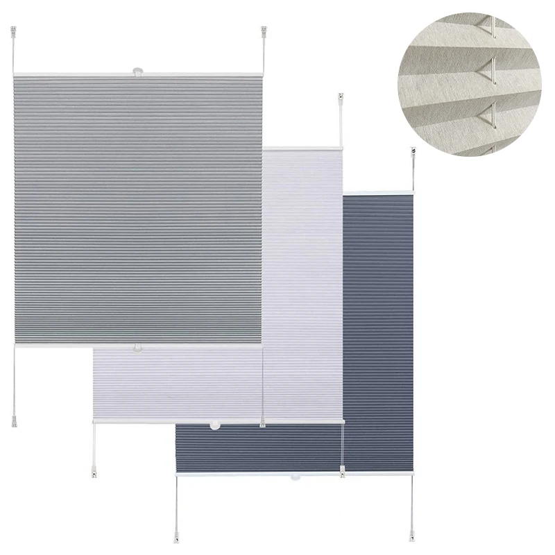 Manufacture Cheapest blind blackout window shade fabric up and down  honeycomb Pleated Blinds Plisse Curtain