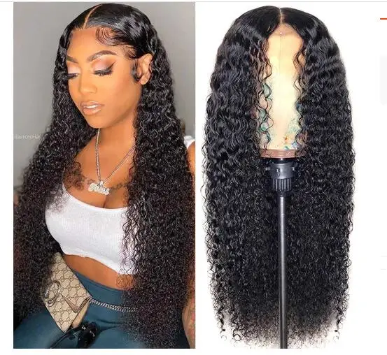 Factory Directly Sale Matte high-tempreture fiber African small curly middle split synthetic hair wig 22ingh 260grams