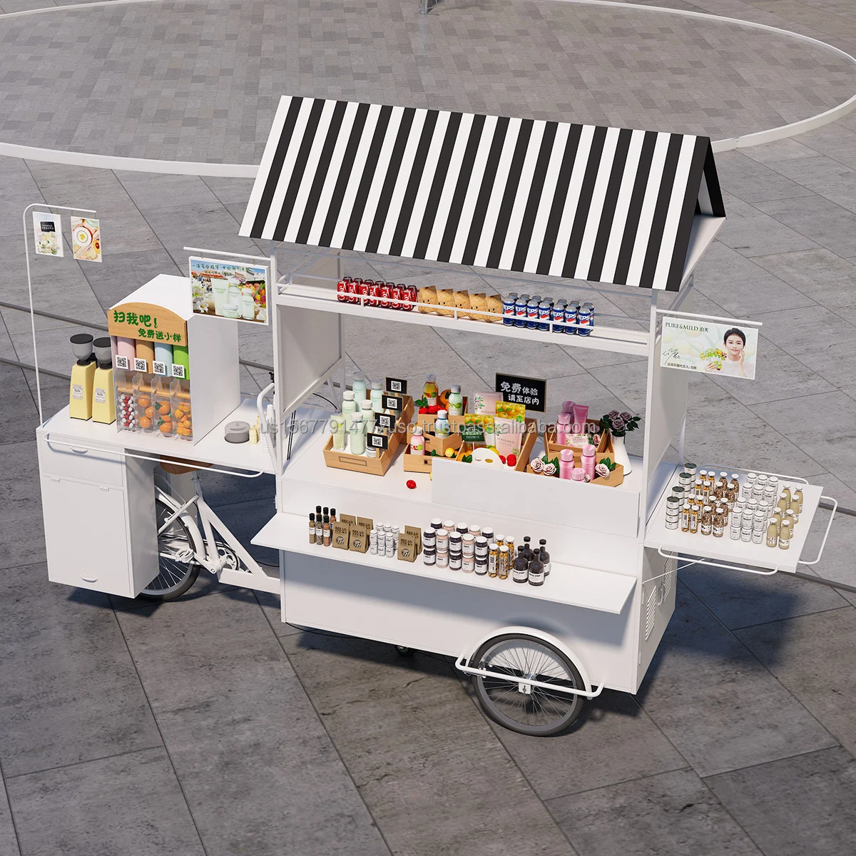 street vending food bike snack dessert stand coffee mobile food cart for sale on wheels vending machine