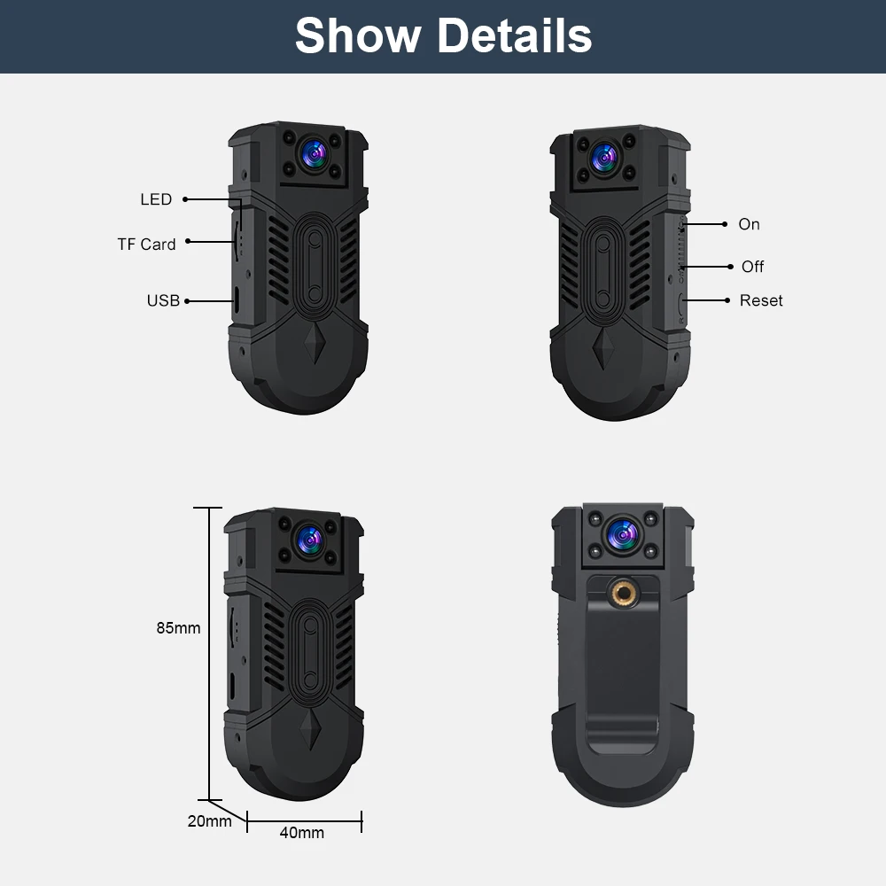 2024 Best Selling Camera WD18 Full HD 1080P WiFi Video Recorder Mini Camera Action Sports Wireless Wifi Body Camera