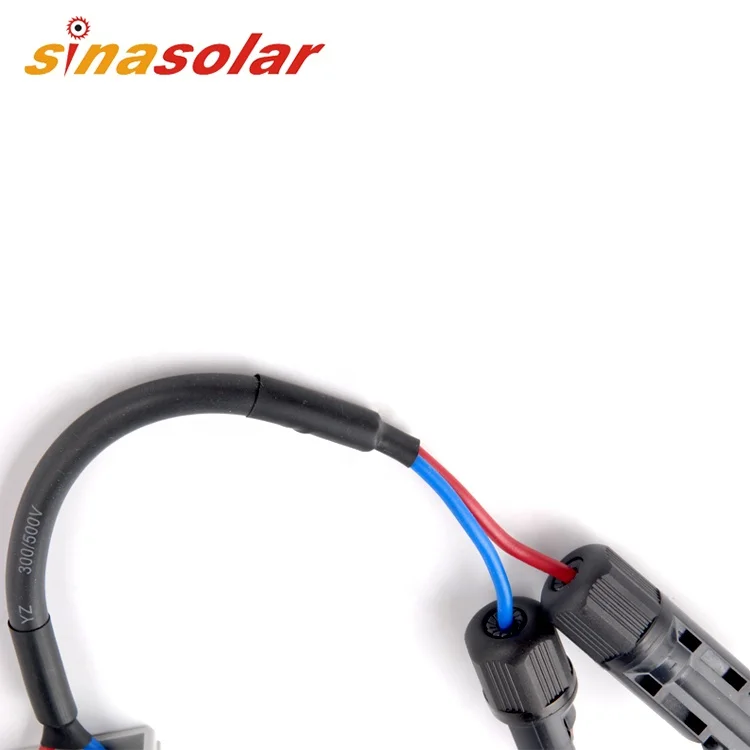 Hot Sale Custom Logo Solar Plug Power Cable Wire With Plug For Construction