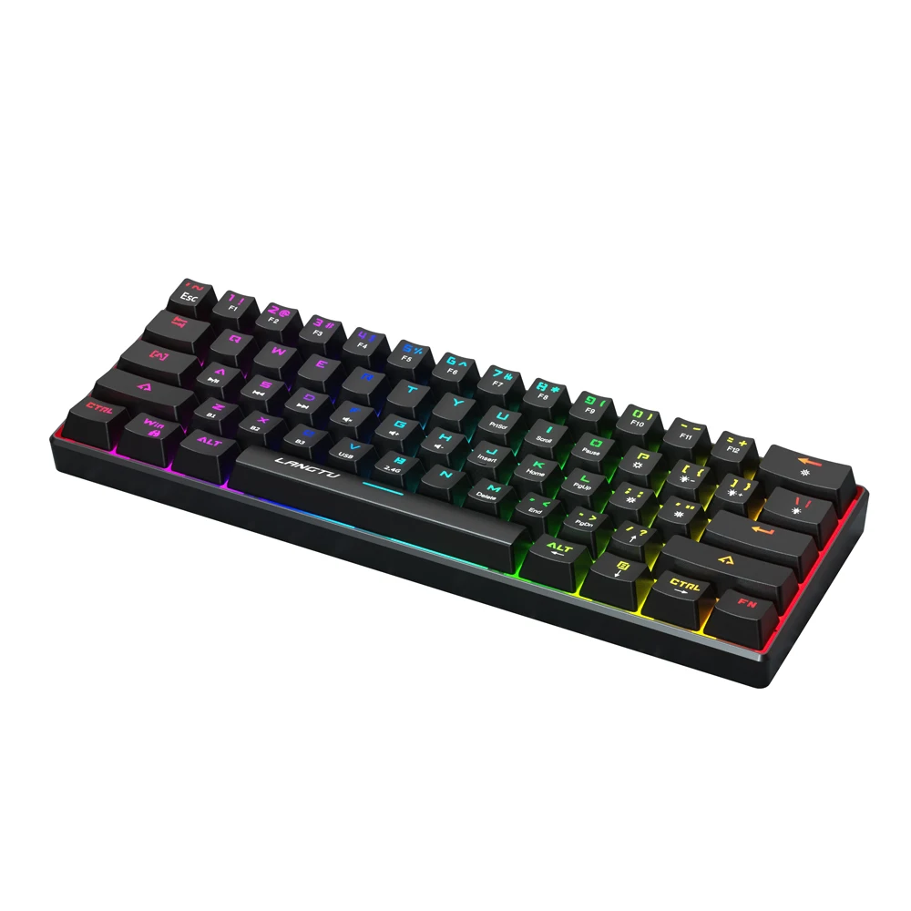  Проводная 60% клавиши оптический переключатель RGB подсветка программируемая Механическая игровая