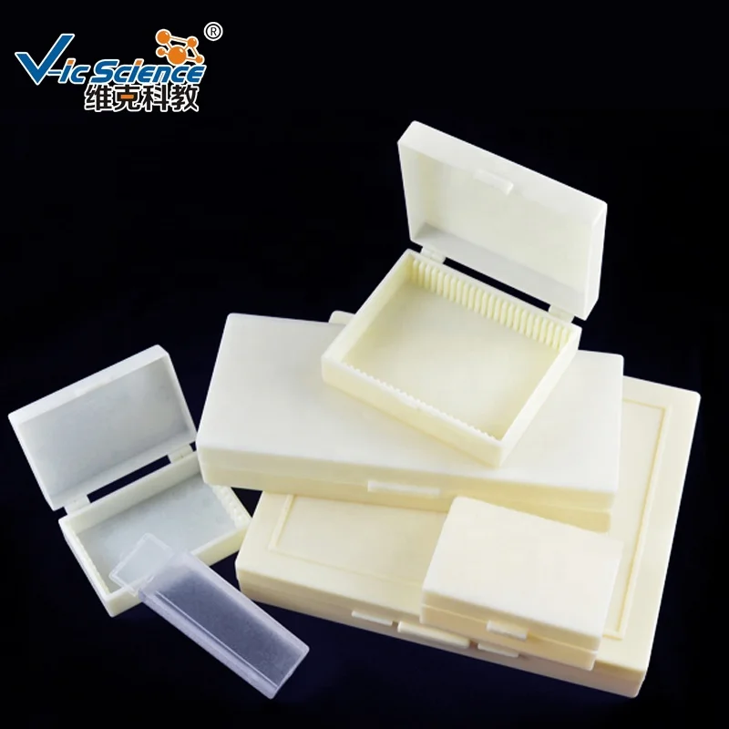 
for sale prepared microscopic plastic prepared slides box microscope slide box 