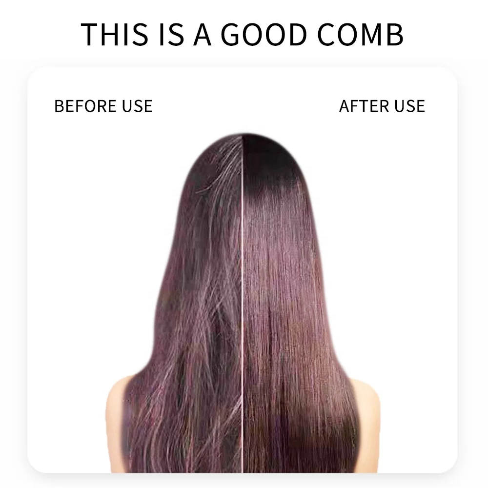 Custom Black Women Hair Care Brush Massager Soft Cushion Nylon Bristles Wet Salon Round Hair Brush