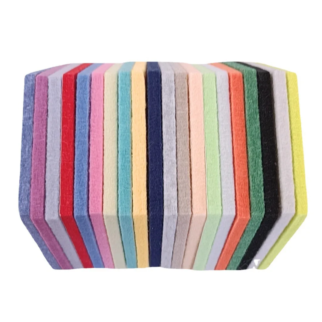 New Design Hexagonal Wall Panel Self-adhesive Living Room Photo Background Felt Wall Decoration