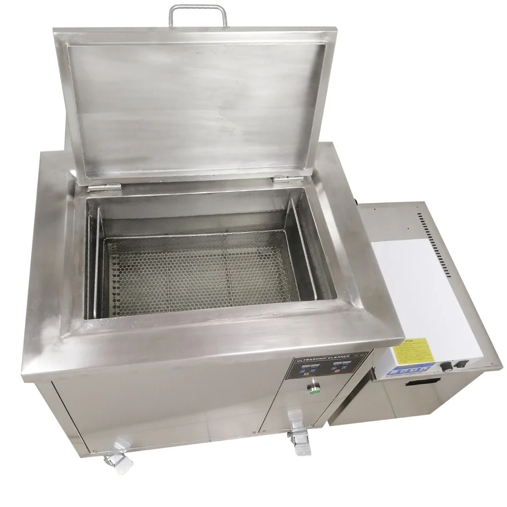 88L Industrial ultrasonic cleaner bath with oil filter degreasing  system for engine parts cleaning