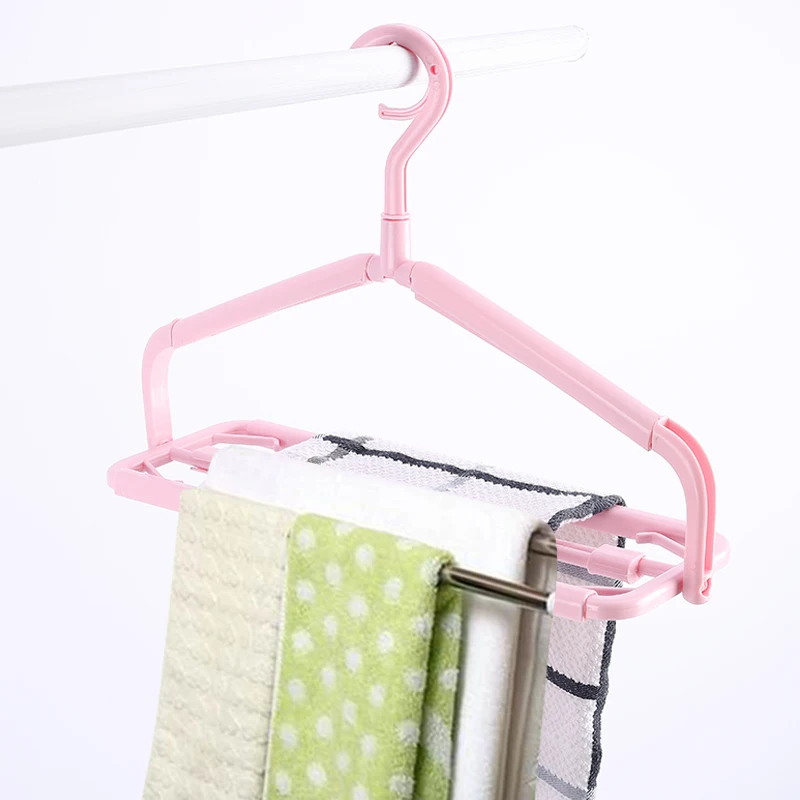  Convenient Retractable Space Saving Tower Hanger Plastic Rack