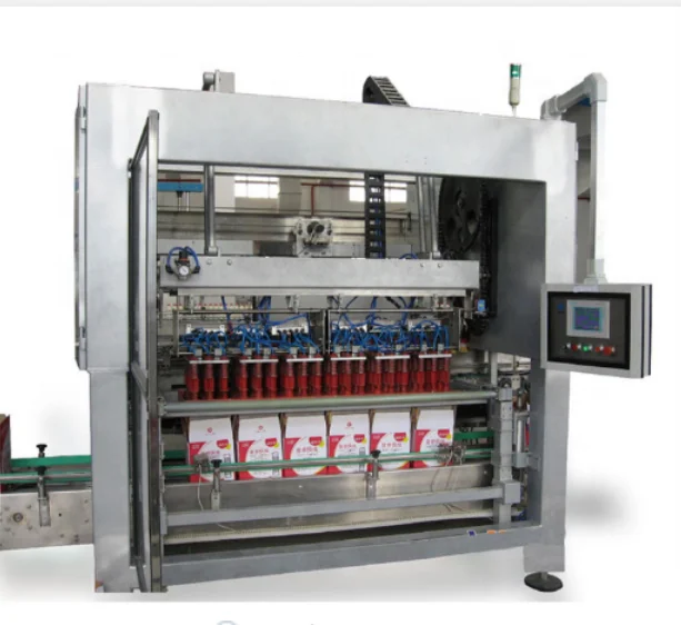 Carton packing line with carton erector and bottom/Pick up Place Carton Packing Bottle Packer Machine
