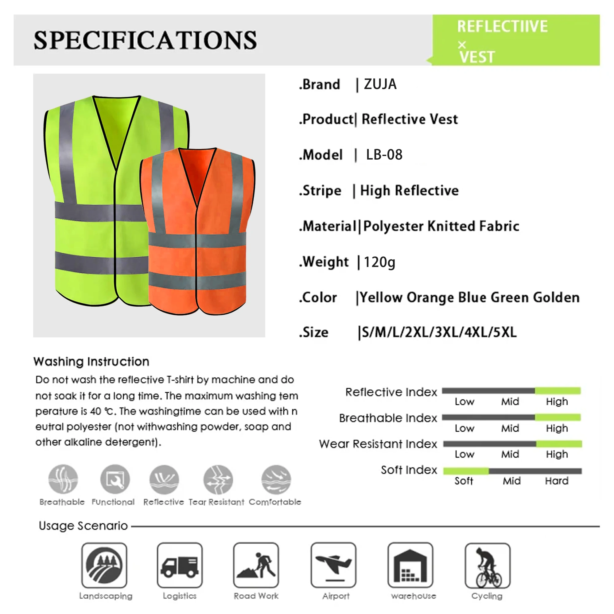 High Quality Summer Cheap Road Safety Work Reflective Vest Hot Selling Basic Style Customized Color Durable Safety Vest