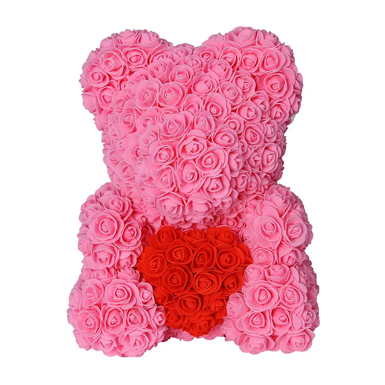 40cm Rose Bear Valentines Day Gifts Hot Sell Foam/pe Valentine Gifts PE Foam Decorative Flowers & Wreaths 3 Pcs 2-7 Days Gift02