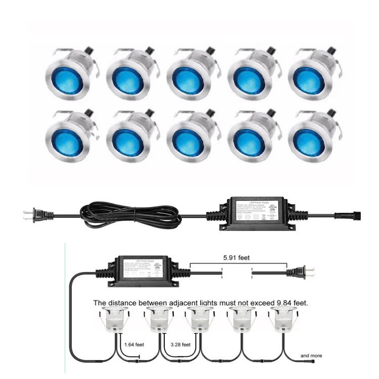 Waterproof DC 12V 24V Mini Outdoor Underground LED Buried Lighting Floor Lamp Deck Lights LED Ground Light