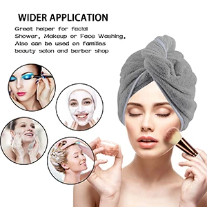 Полотенце для сушки волос из микрофибры, мягкое абсорбирующее