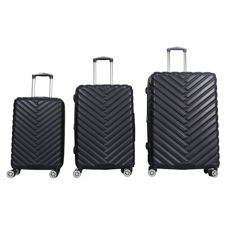 Factory wholesale luggage trolley hard case  travel ABS luggage bag  wheel suitcase luggage