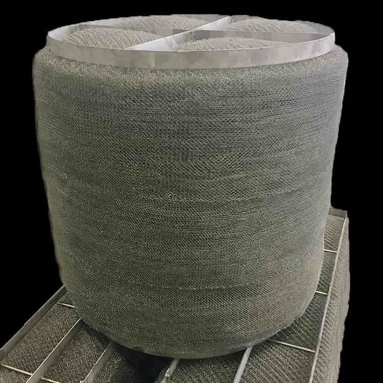 Metal Wire Mesh Demister Pad Filter with Density of 144kg/cbm