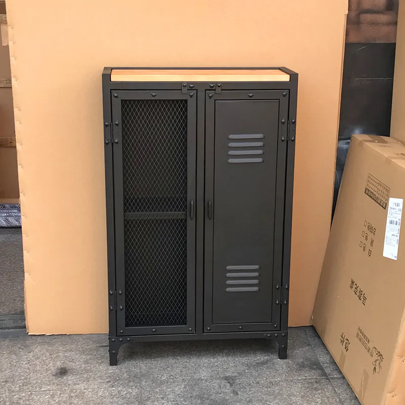 Американский Железный Художественный Обеденный Стол, лофт, ресторан, чайная чаша, буфет, винтажный обеденный Боковой шкафчик, ящик для хранения вина