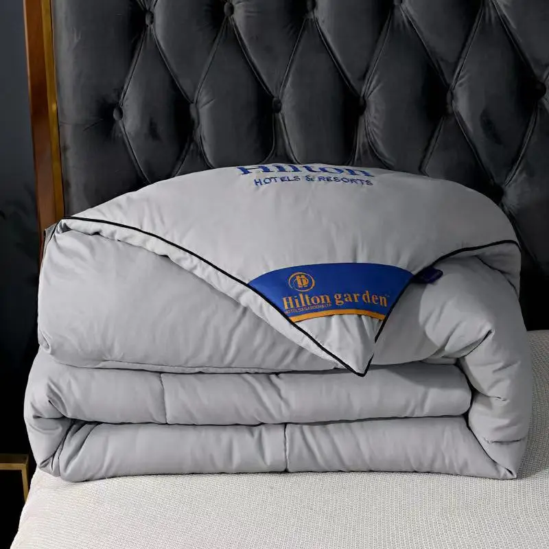 Shopify Лидер продаж Hilton Стёганое ватное одеяло для отеля летом прохладно как голая стеганное пододеяльник с сумкой