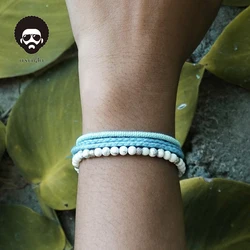 Wholesale European and American step into hand-woven bracelet chain beaded bracelet rice beads bohemian beaded bracelet jewelry