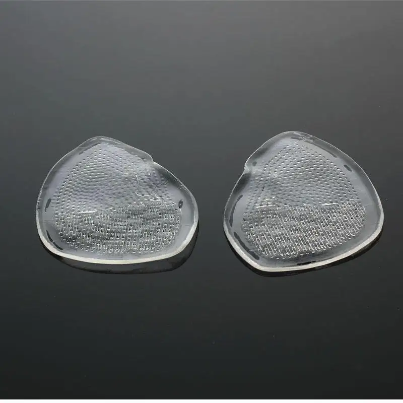 Comfortable PU and gel insoles, adjustable design and breathable non slip transparent invisible front foot pads
