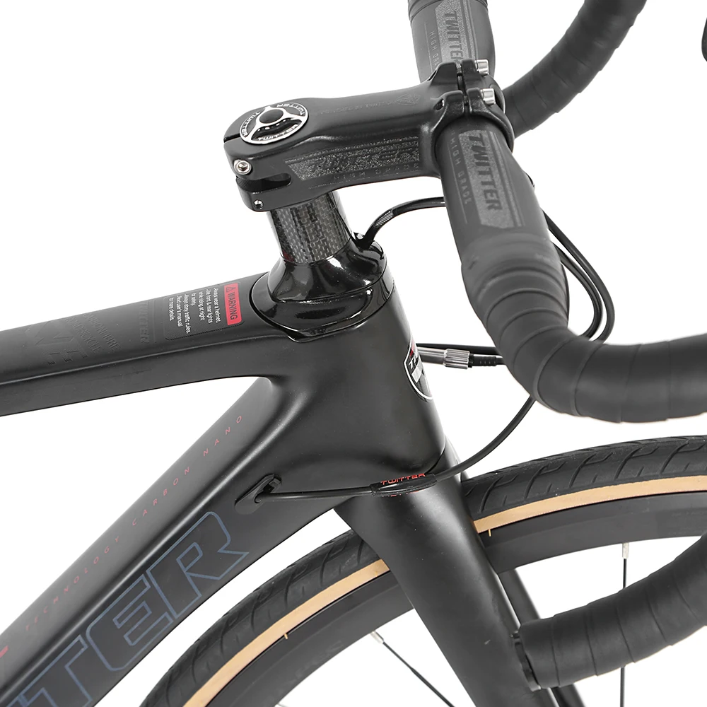 Twitter high quality 700C road bicycle STEALTH pro carbon fiber road bike 24 speed disc brake for racing