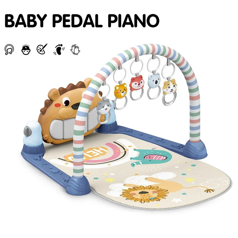 Baby pedal piano Baby fitness stand Music piano game mat Fitness carpet 0-1 year old toddler toys Baby Play Gym Mat