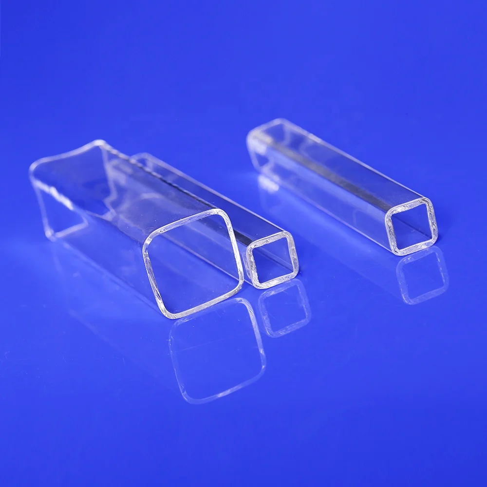 Hot Sale Customized Rectangle Clear Quartz Glass Tube square quartz tubes