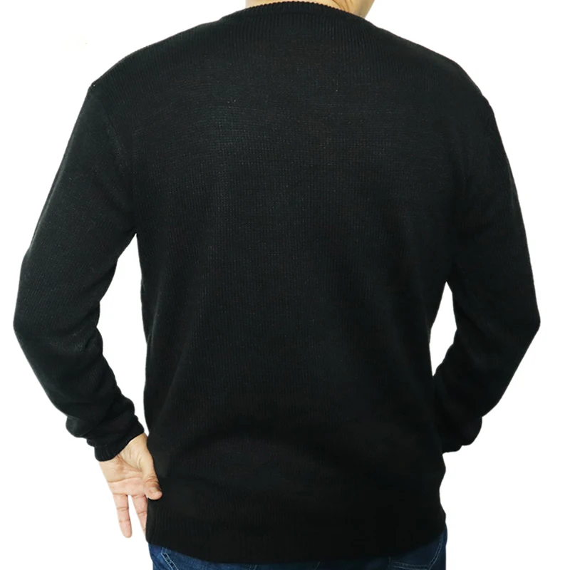 Оптовая продажа, вязаный пуловер на заказ, жаккардовый дизайн Санта-Клауса, недорогой Рождественский свитер, мужские свитера большого размера