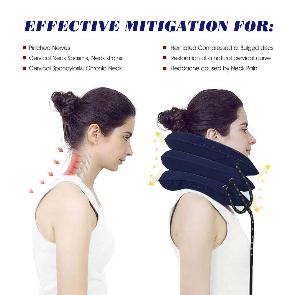Hot Sale Medical Comfortable Inflatable Soft Neck Support Inflatable Neck Restraint Collar For Medical Supplies