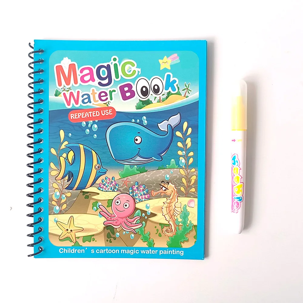 Wholesale Custom Drawing Toys For Kids Girls Games Kindergarten Baby Learning Coloring Book Magic Water Book