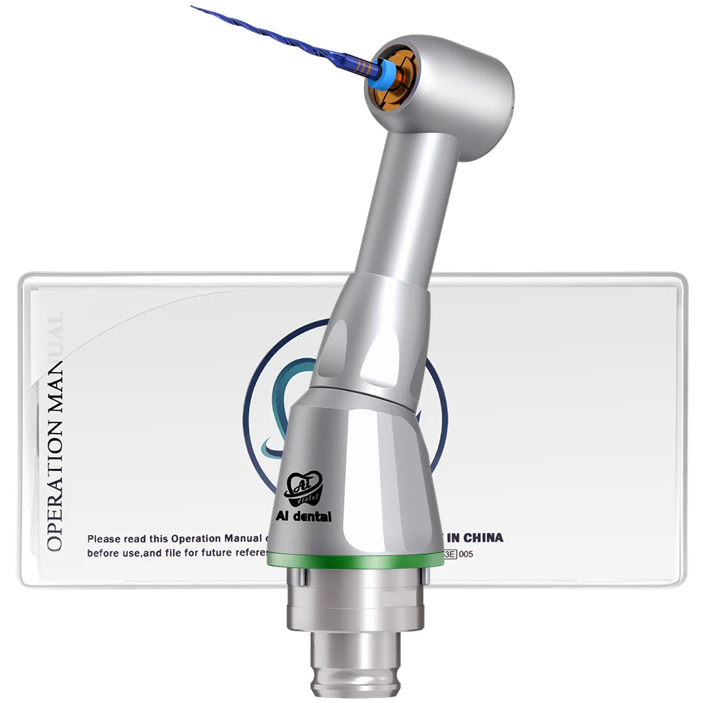 AI-H16 Dental Contra Angle Handpiece Spare Parts 16:1 Reduction Endo Head 60 Twist Hand Files for Endodontic Treatment
