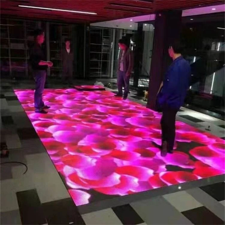 Interactive Induction P2.604 LED Dance Floor Display Screen Modeule Foot Mounting Floor Tile Screen Pixel Panels
