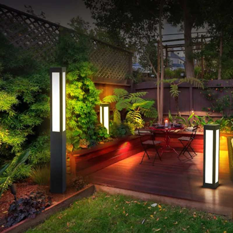 New Design Aluminum LED 5W Solar Lawn Lights For Garden Path Park Pathway Landscape   Villa Outdoor Waterproof decorate
