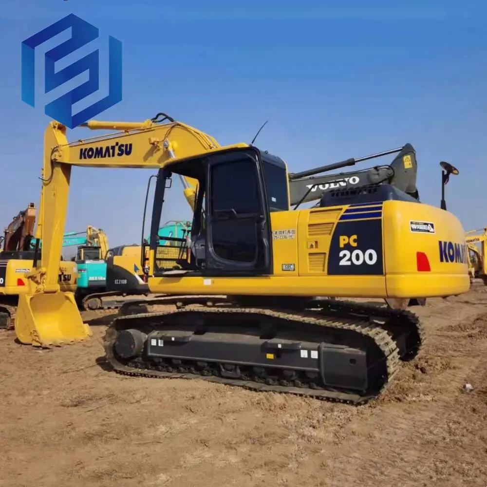 2016-2020 оригинальный использованный экскаватор Komatsu PC200 20 тонн pc200-7 pc200-8 гидравлический гусеничный б/у