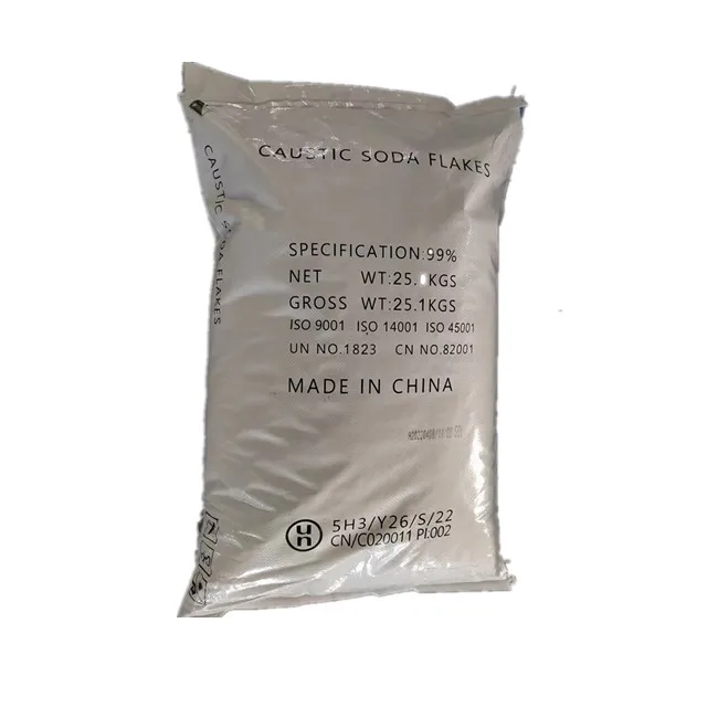NaOH caustic soda 99% flakes industrial grade factory supply