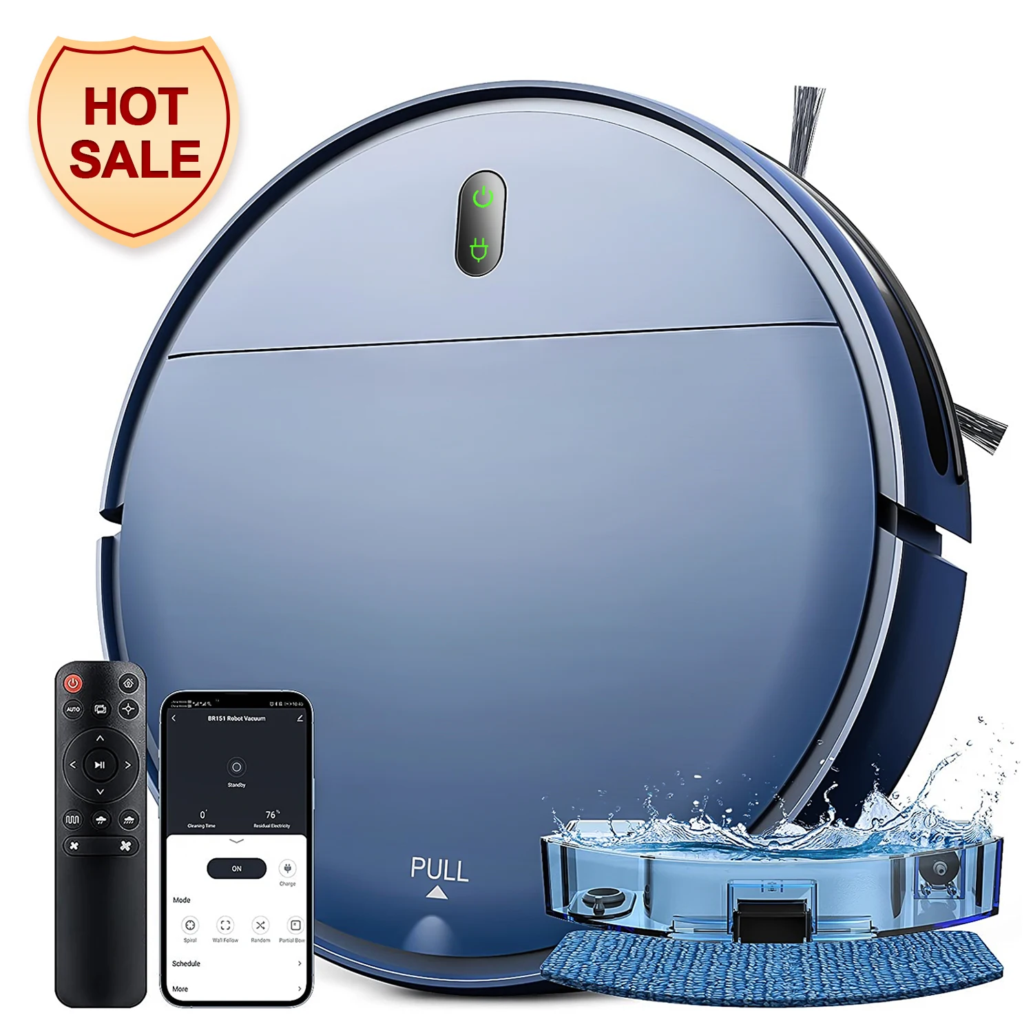 Onson Intelligent Self Cleaning Random Aspiradora Electric Wireless Automatic Sweeping Mopping Cleaning Robot Vacuums