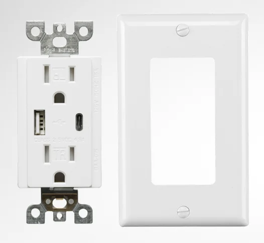 
4.8A Type C Wall socket outlet usb wall usb outlet socket us electric outlet American standard universal new design 