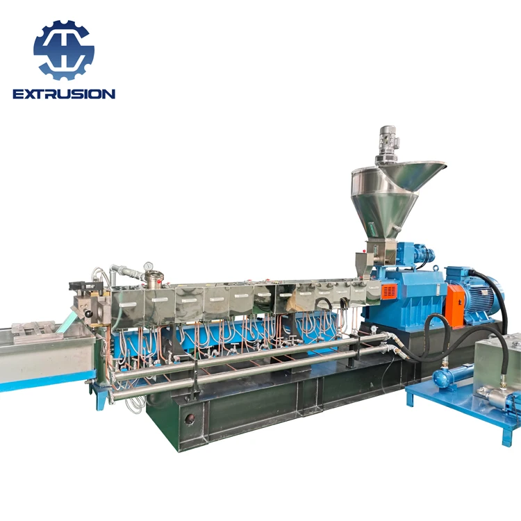 Hydraulic screen changer for extrusion machine water strand pelletizing line