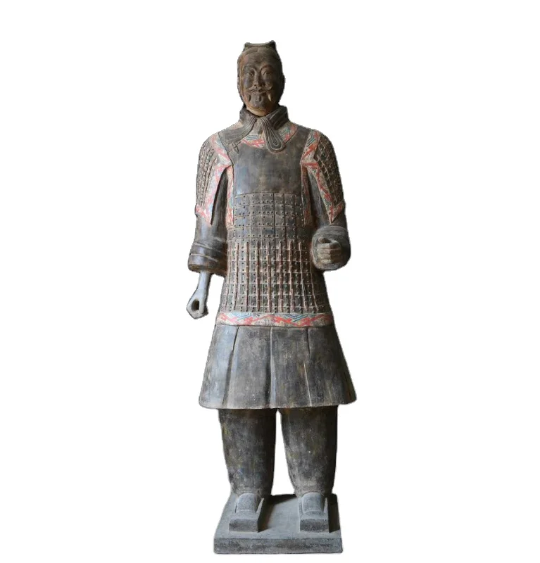 Cheap life sized Terracotta warriors highly imitation sculpture garden statues