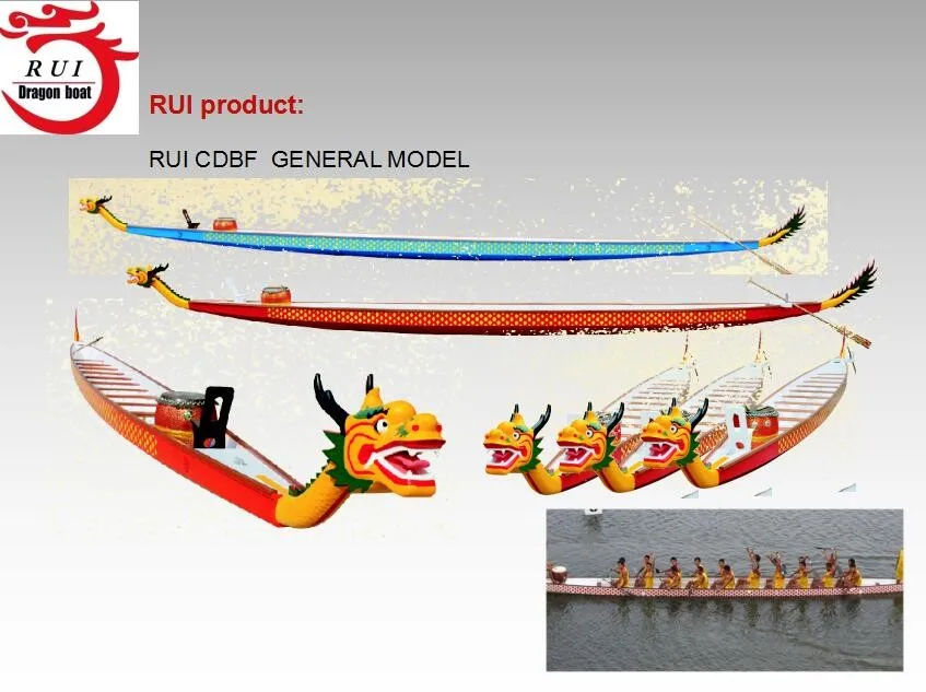 Strength Factory Training Boat IDBF 22 Man Dragon Boats with Dragon Boat Head