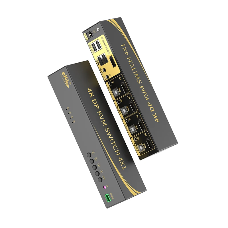 EKL 4-портовый дисплей kvm usb переключатель 4k @ 60 Гц с