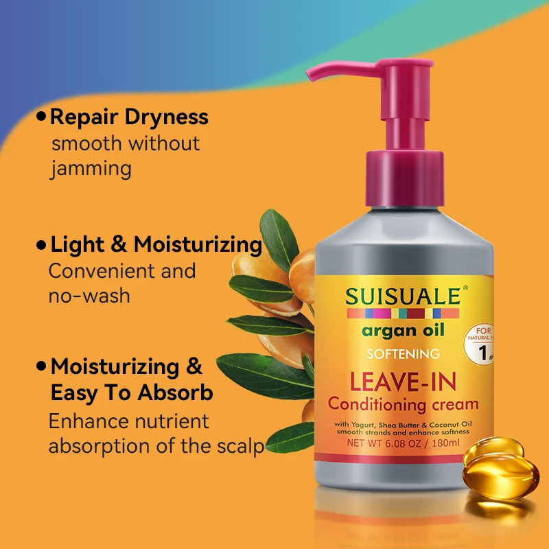 50 Moq Custom Private Label Natural Butter Cream Anti Frizz Deep Moisturizing 4C Curly Hair Leave In Conditioner