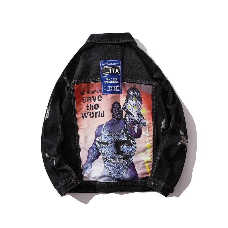 
Good Quality Fashion Street Style Jacket Black Jean Coat For Boy Latest Coat Styles For Men 