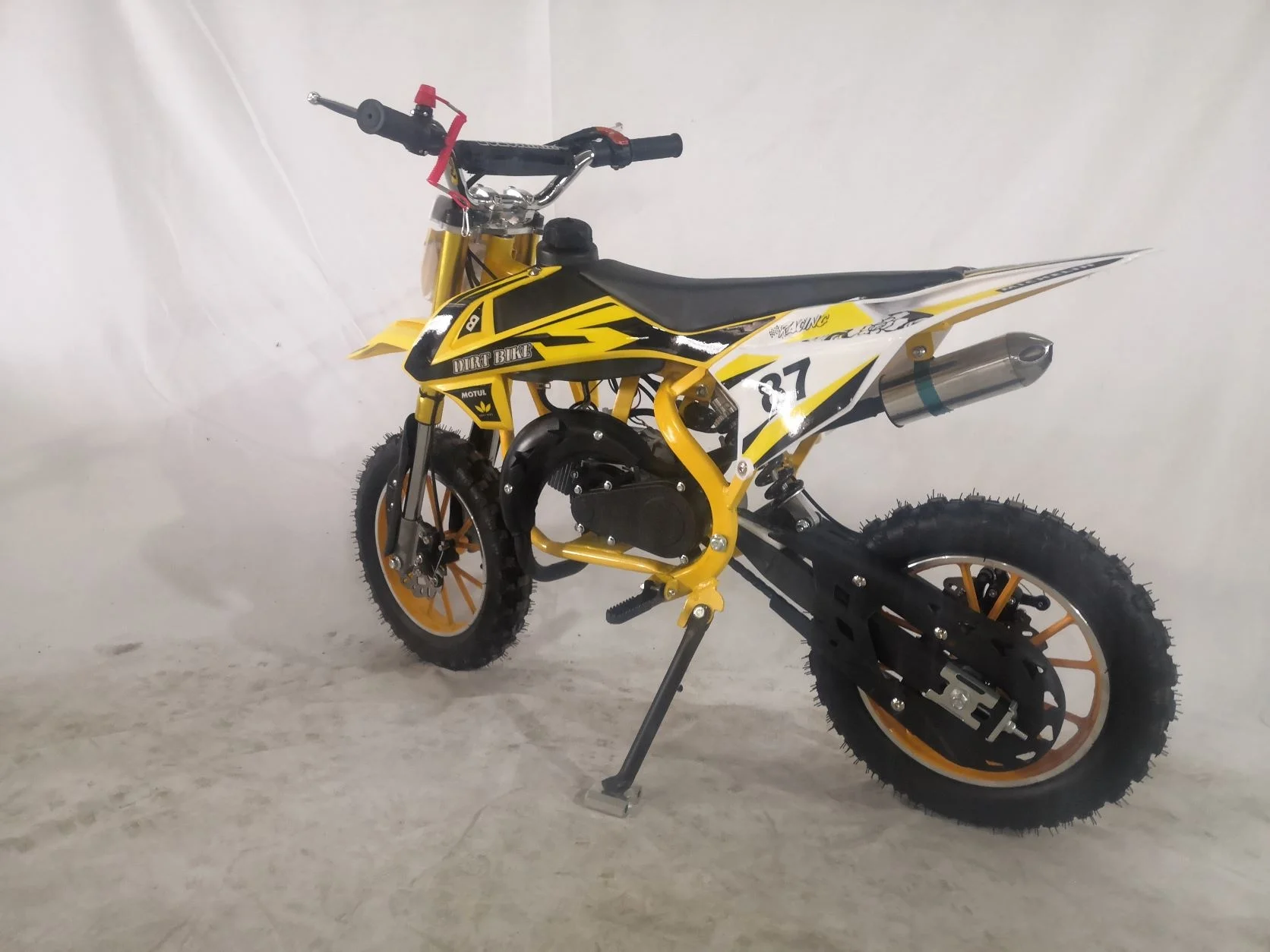 Cheap gas dirt bike pull start 49cc for kids 2 stroke mini motorcycle for kids with CE