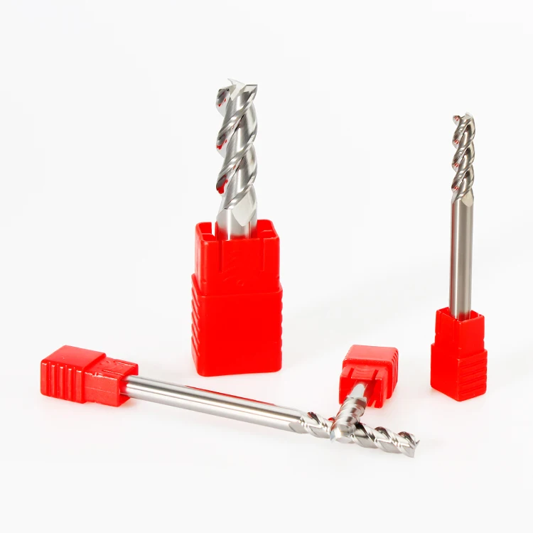 Высокоскоростная фреза SUP с 3 канавками, режущие инструменты в пластиковом корпусе, Концевая фреза из быстрорежущей стали для алюминия