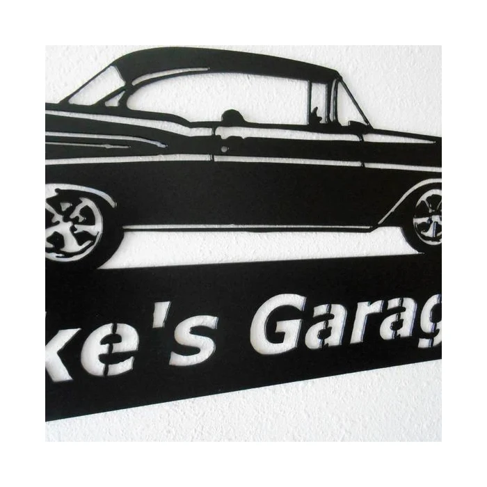 Custom Metal Car Silhouette Metal Wall Art Laser Cut Modern Home Decor Metal Wall Art