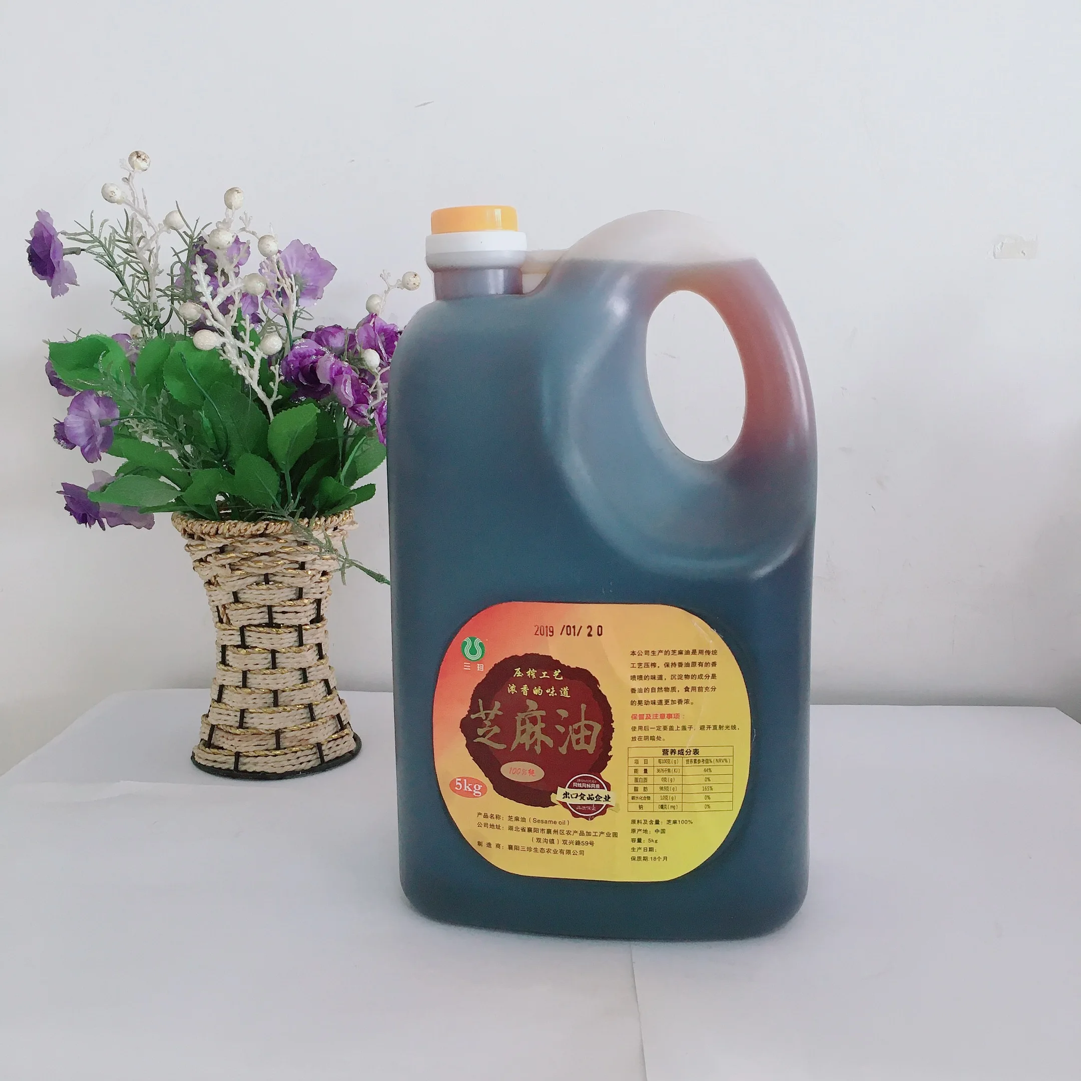 
5.5L volume Bulk Packaging Seed Oil Product Type Low Price Pure Sesame Oil 