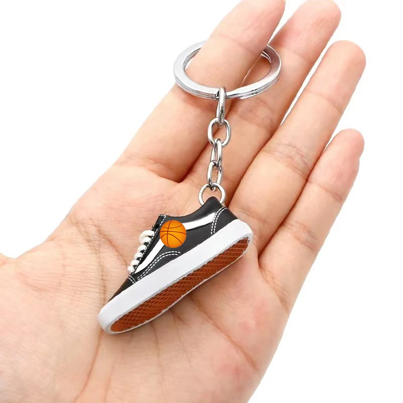 Vans 3D Sneaker Keychain Cute Basketball 3D Mini Sneakers Vans Air Shoe Keychain with Box