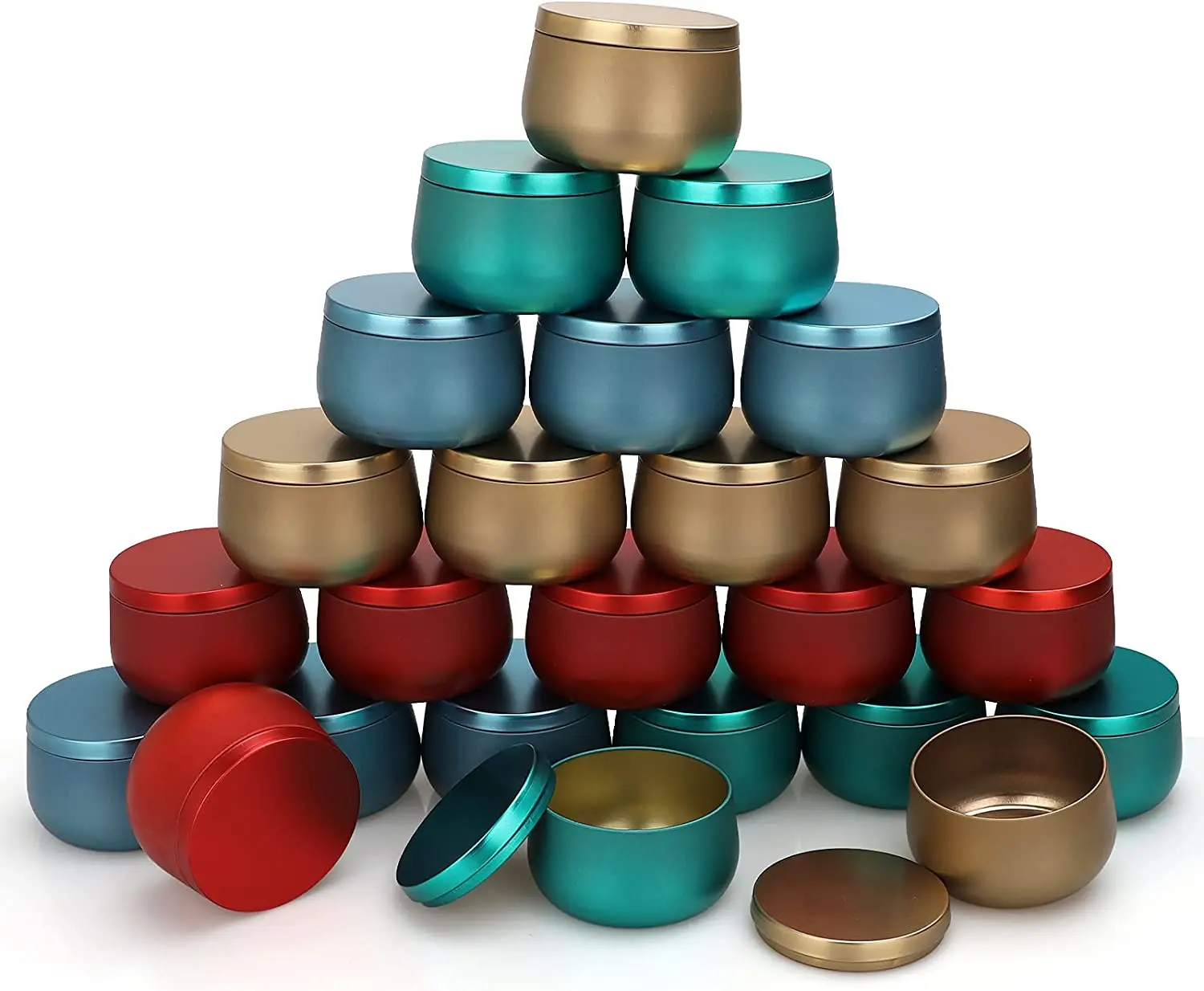 1g-100g packaging Metal tin/ can/ concentrate jar Mint Candy Cosmetic Screw Lid Round Small Lip Balm Jar Aluminum Tin