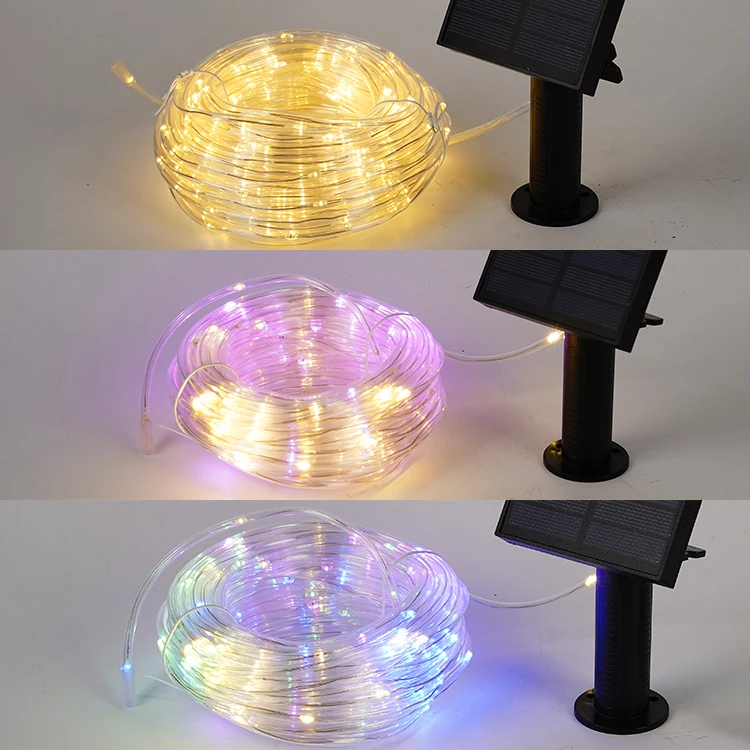 RGB Decoration Garden Light Strings  Abs 10m 20m Waterproof Ip65 Outdoor Solar Led String Lamp