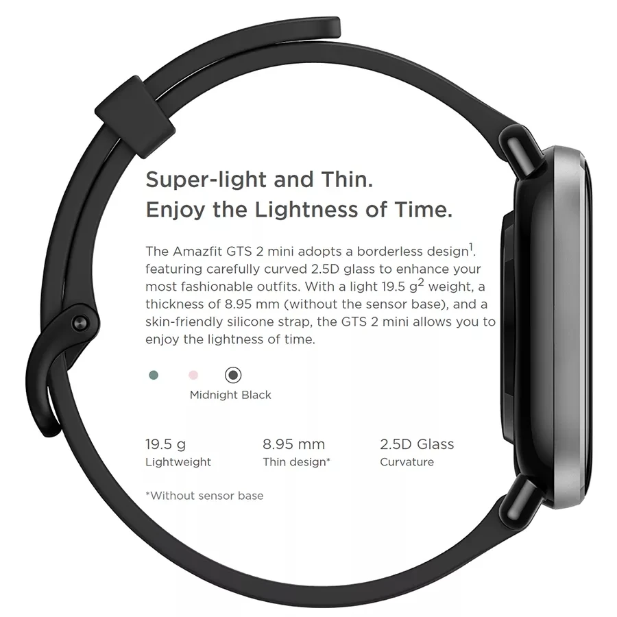 Global Amazfit GTS 2 Mini Smartwatch 5ATM Water Resistant AMOLED Display Alexa Built-in Smart Watch for Android IOS Phone